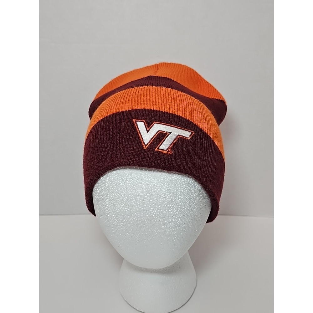 VIRGINIA TECH HOKIES‎ NCAA MAROON TOW BEANIE SIMPLE KNIT WINTER SKI CAP